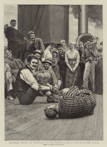 Op weg naar Australië op een Orient Liner, een hanengevecht door Robert Barnes